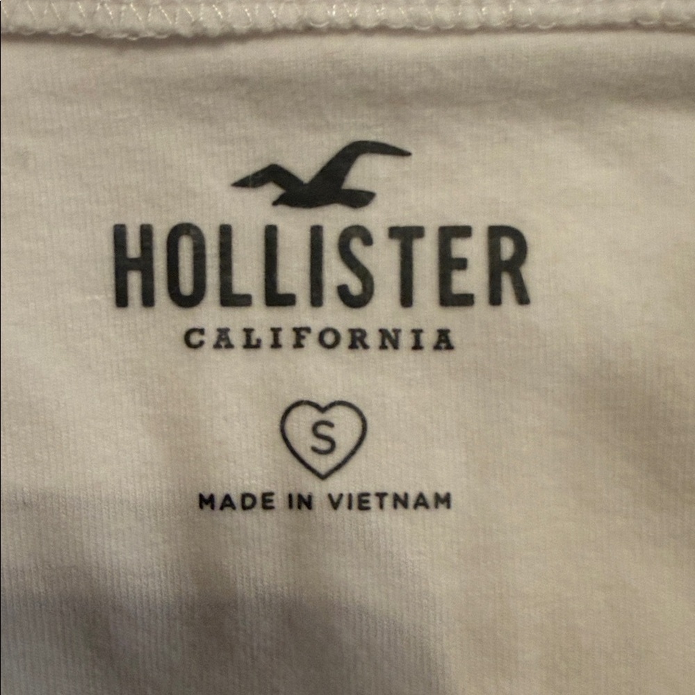 Hollister White Ruched Crop Top~Small - Picture 4 of 9